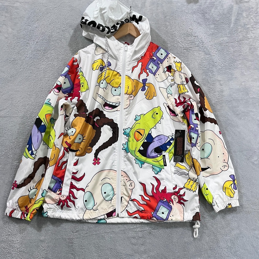 Rug Rats Jacket Mens Medium Windbreaker Members Only X‎ Nickelodeon New